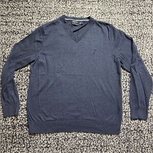 Nautica Luxury Performance Cotton Blend V-Neck Lightweight Sweater